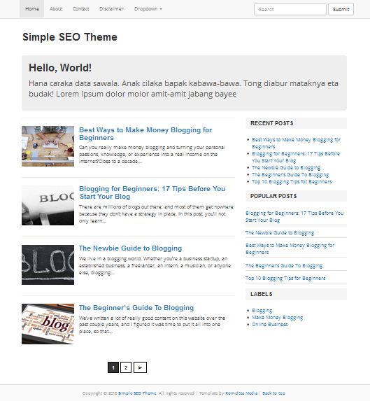 15 Template Blog Simple, Ringan, SEO Friendly, Responsive, Gratis ...