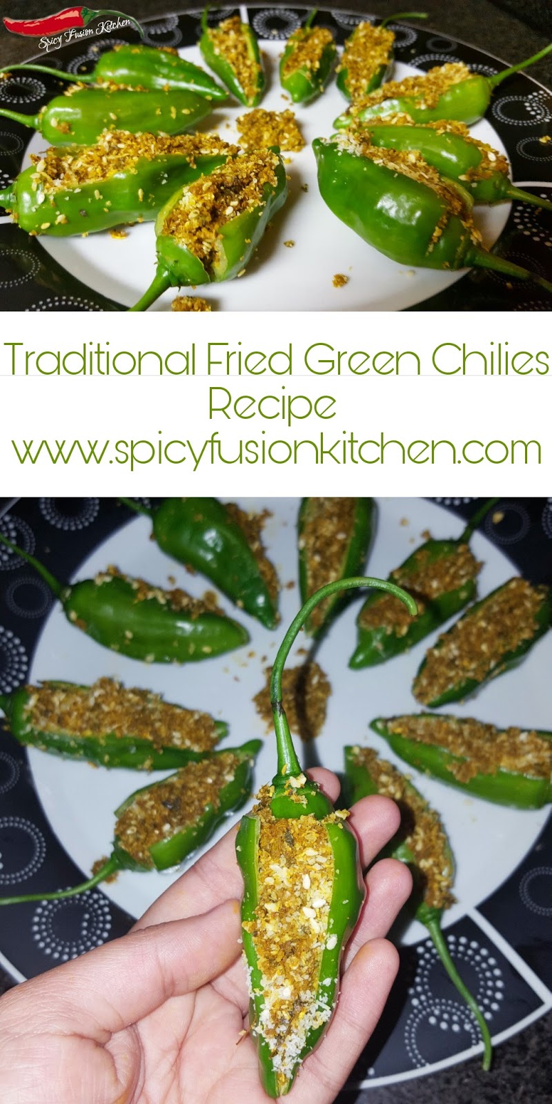 Fried Stuffed Green Chilies Recipe Spicy Fusion Kitchen
