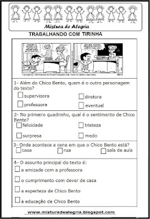 Tirinha Atividade com tirinha