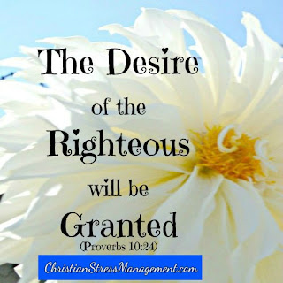 The desire of the righteous will be granted. (Proverbs 10:24)