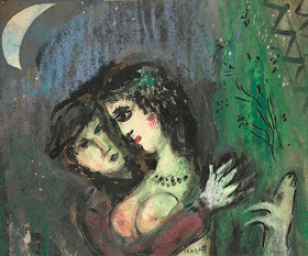 Марк Шагал. Влюбленные в лунном свете. 1949