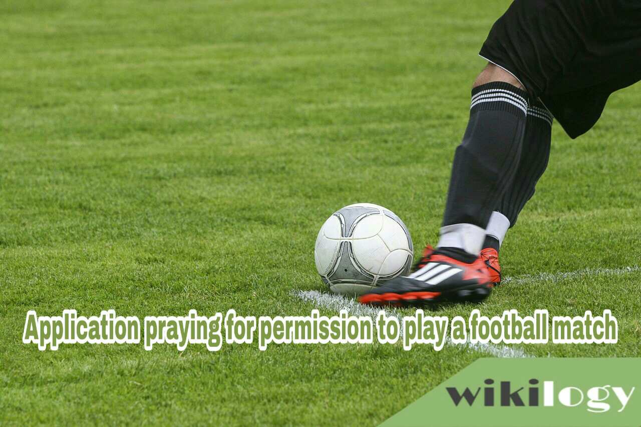 Application praying for permission to play a football match