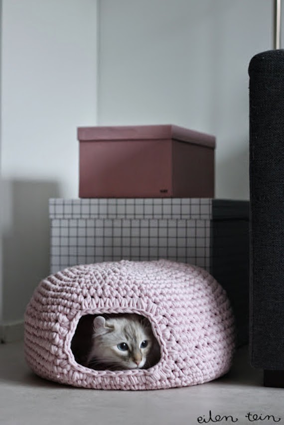 casita para el gato en trapillo