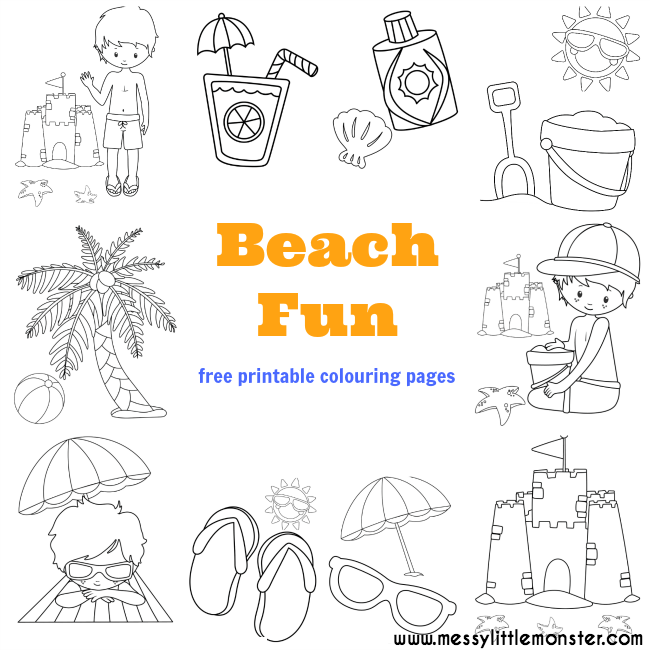 Beach Colouring Pages To Download For Free And Print Out A Great Activity