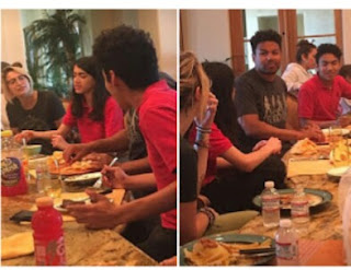 Prince Jackson dinning with family 