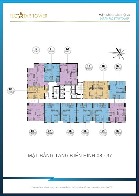 Mặt bằng mẫu căn hộ FLC Star Tower Mặt bằng mẫu căn hộ FLC Star Tower