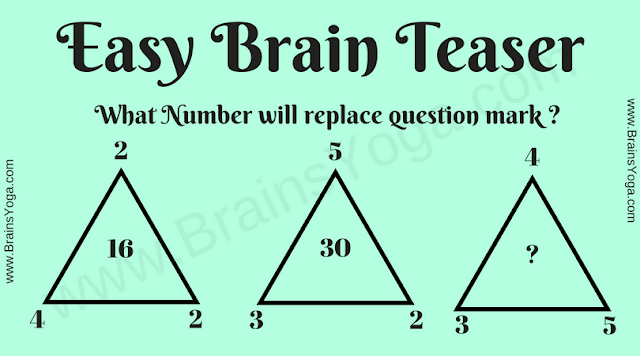 Easy Triangles Picture Math Brain Teaser for Kids with Answer