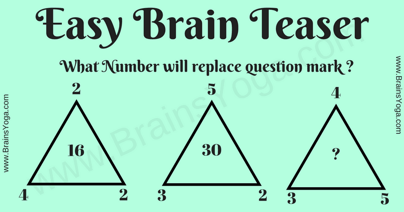 Easy Triangles Picture Math Brain Teaser For Kids With Answer
