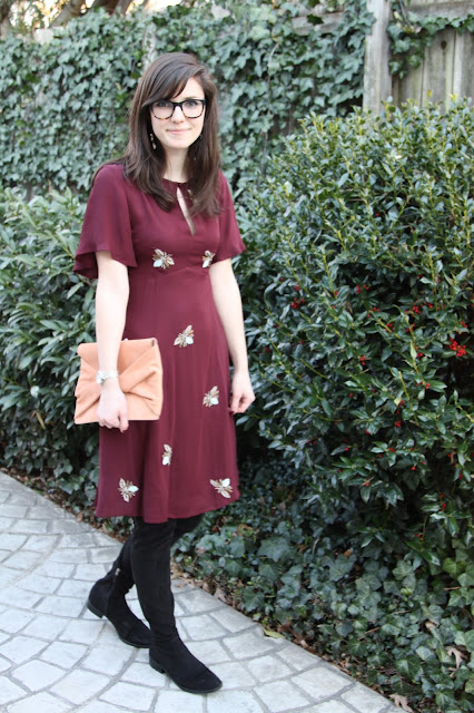 2017, birthday, over the knee boots, OOTD, burgundy, winter, 