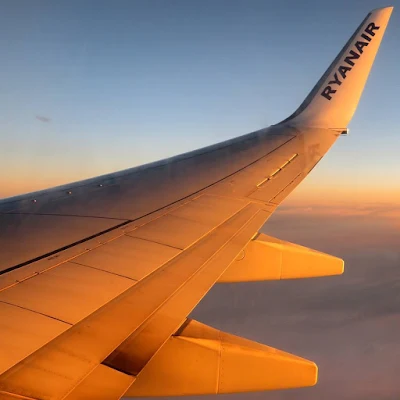 Wing of a Ryanair Plane
