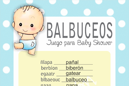 Juegos Para Baby Shower Sopa De Letras Con Respuestas