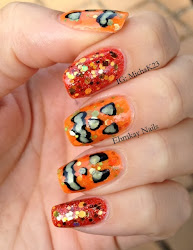 nail designs jack lantern dark pumpkin dog glow toss nails