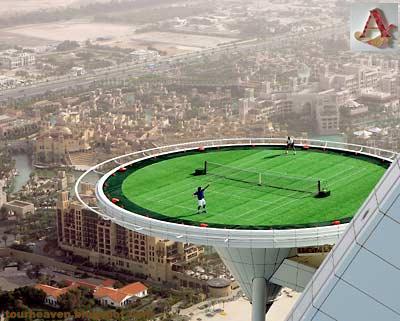 280 M High The Worlds Highest Tennis Court In Dubai