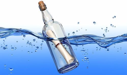 Los macrofagos difunden sus triunfos mediante mensajes. mensaje-botella