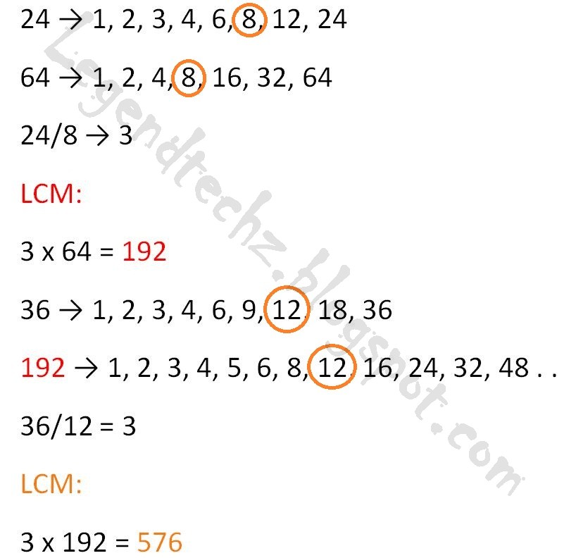 Finding Fast LCM of three or more numbers Legend Techz
