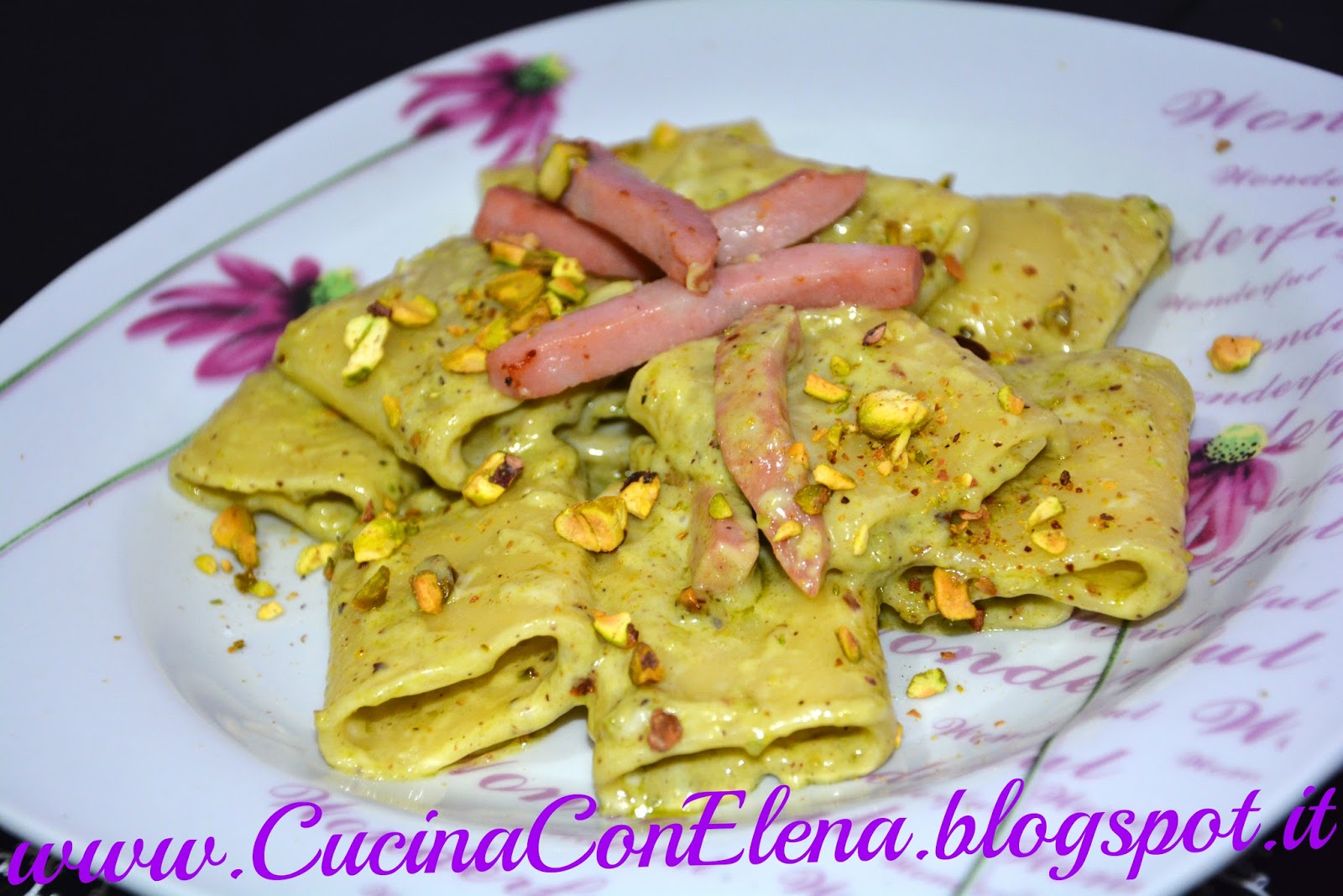 Cucina Con Elena! Paccheri con Crema di Pistacchi e Mortadella