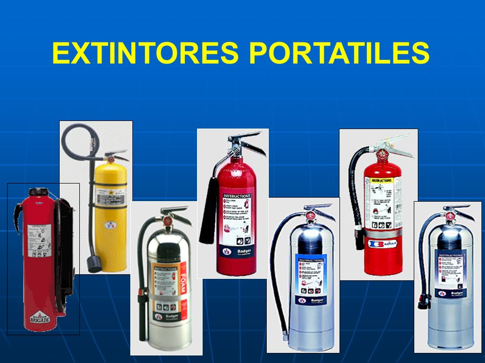 Equipo de protección personal e industrial Los extintores/Extinguidores Equipo de protección personal e industrial Los extintores/Extinguidores