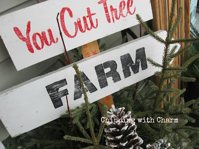 Chipping with Charm: Tree Farm Arrow Sign Old Sign Stencils...www.chippingwithcharm.blogspot.com
