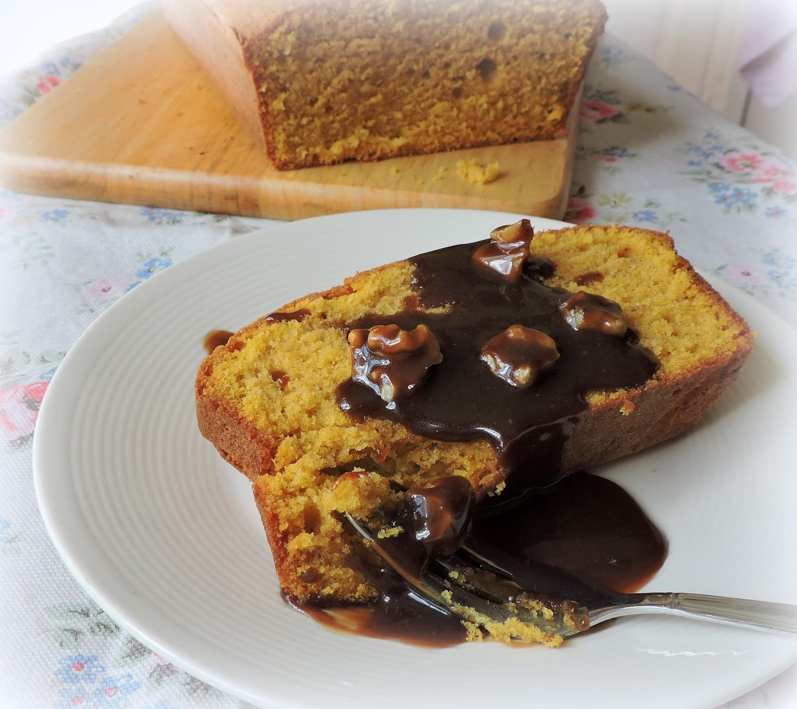 Pumpkin Pound Cake with a Caramel Walnut Sauce The English Kitchen