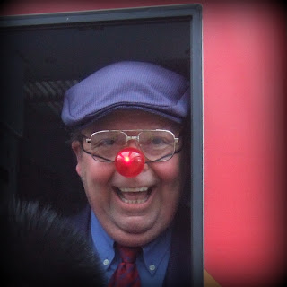 The Train Driver at Waterloo on Red Nose Day for Comic Relief ~ photo Sophie Neville