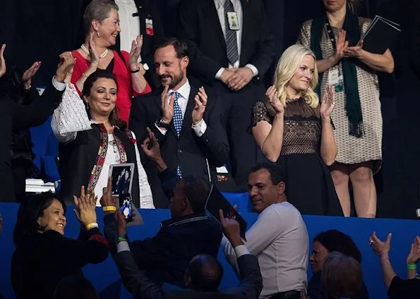 Crown Prince Haakon of Norway and Crown Princess Mette-Marit of Norway attends the 2015 Nobel Peace Prize Concert at Telenor Arena