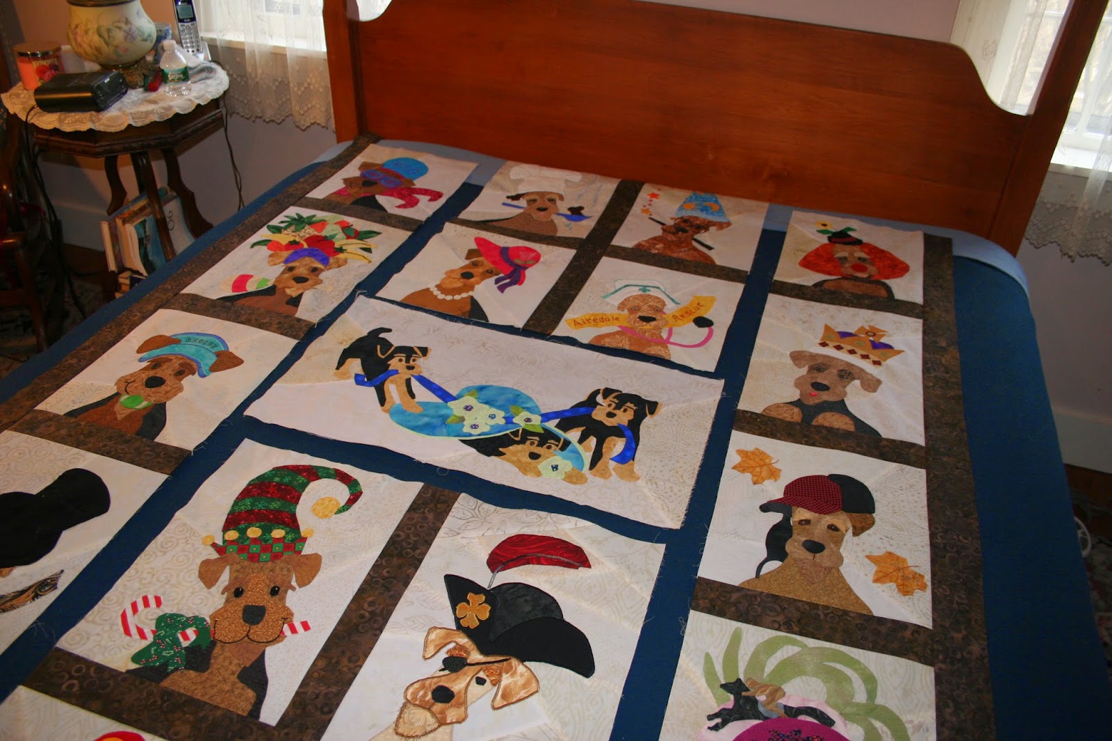 Airedale Rescue Quilting Bee QUILT TOP ASSEMBLY BY KAREN BROWN