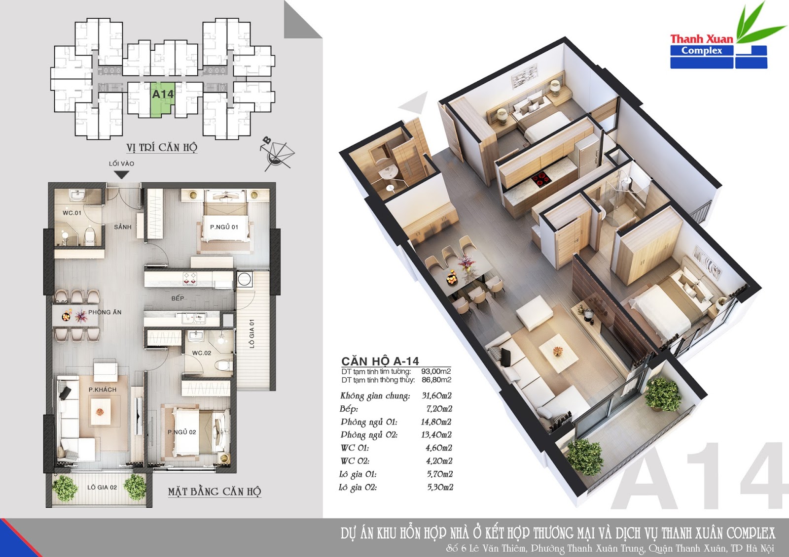 Căn hộ A14 Chung cư Hapulico 24t3 (Thanh Xuân Complex) diện tích tim tường 93,00m2 diện tích thông thuỷ 86,80m2, thiết kế 02 phòng ngủ 02 vệ sinh. Ban công Tây Nam hướng cửa vào Đông Bắc. Căn hộ A14 Chung cư Hapulico 24t3 (Thanh Xuân Complex) diện tích tim tường 93,00m2 diện tích thông thuỷ 86,80m2, thiết kế 02 phòng ngủ 02 vệ sinh. Ban công Tây Nam hướng cửa vào Đông Bắc.