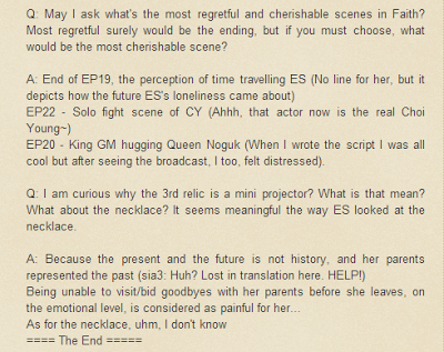 aissgreyz: Kesimpulan ending drama "FAITH"