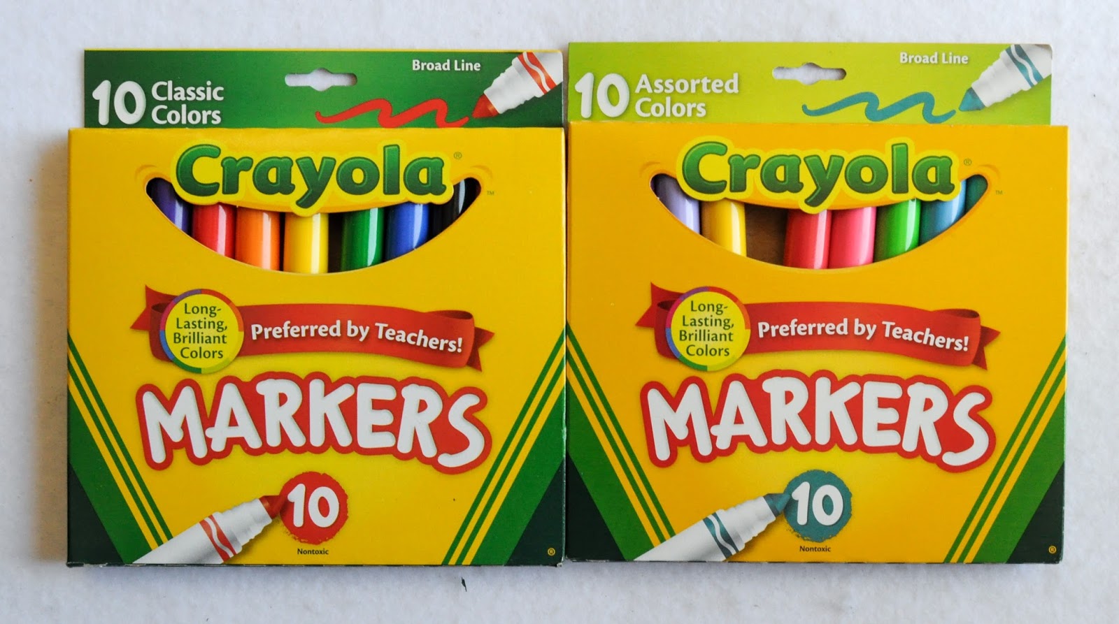 Broad Line Markers, Classic Colors, 10 Count Crayola