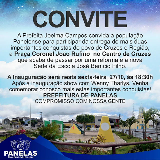 Inauguração de Praça e Escola no Distrito Cruzes