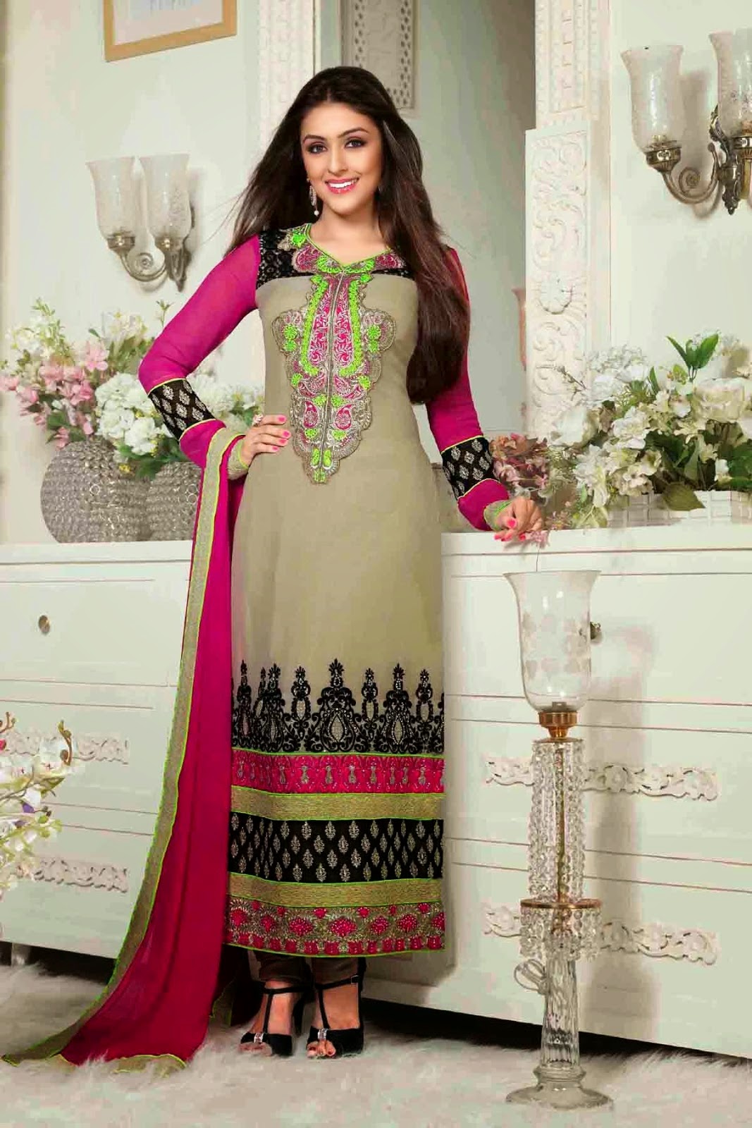 Summer Embroidered Ladies Churidar Dresses 2014-2015 - Chal Abay