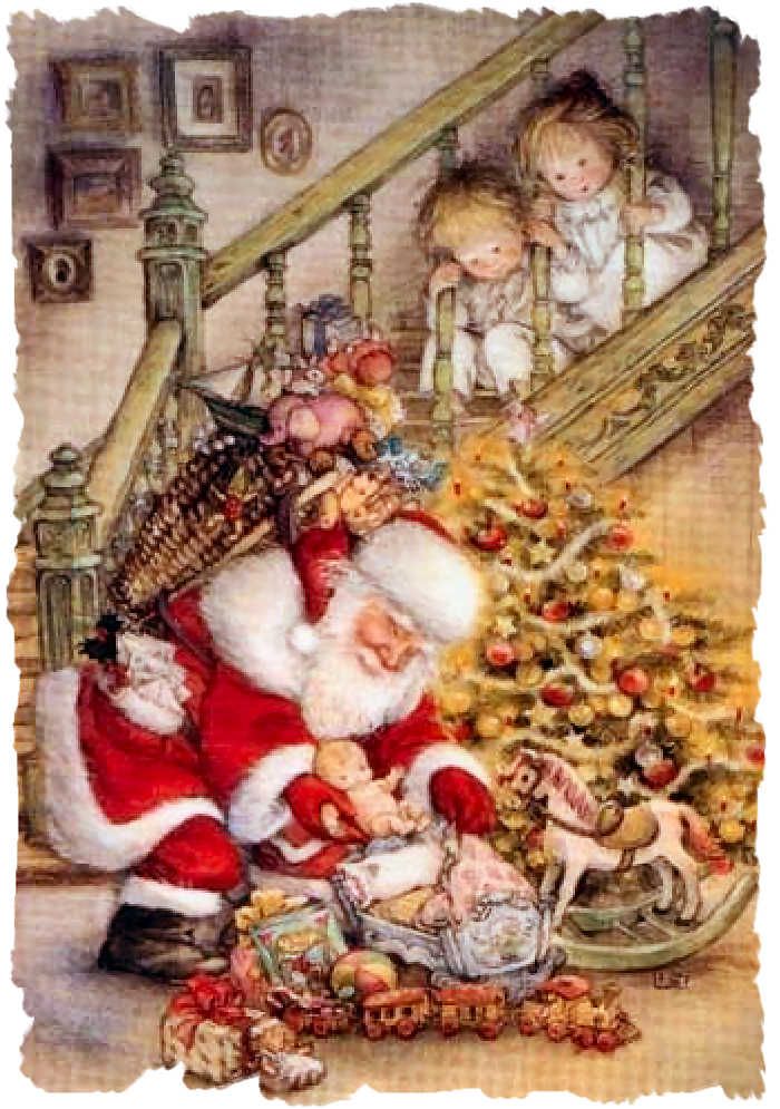 Cartoline visi bertiglia delcampe The Reign of Ema: Cartoline natalizie vintage (con Babbo Natale)