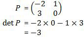 Matriks P dan determinannya