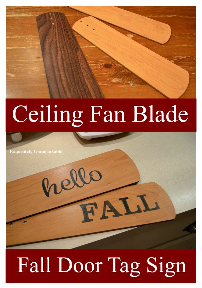 Ceiling Fan Blades Turned Wooden Door Tags For Fall