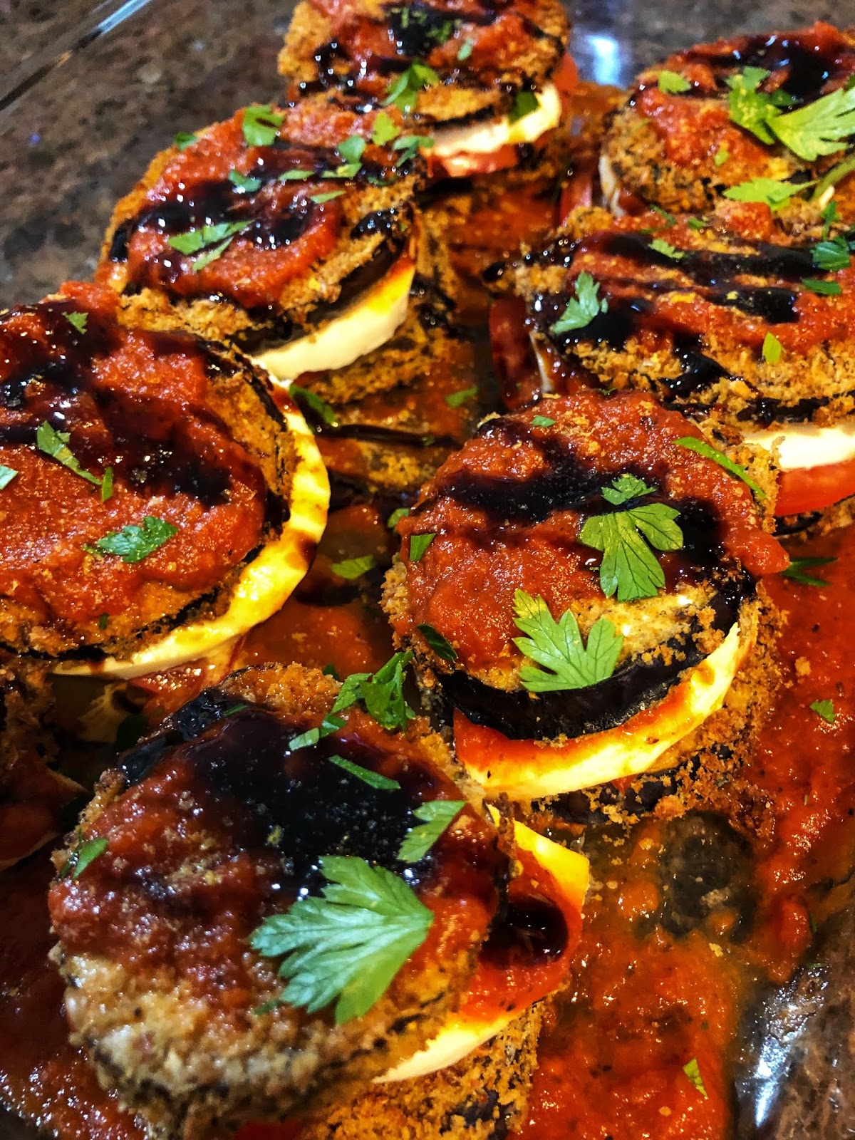 Air Fryer Eggplant Stacks Cherise Mazur