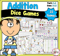  Addition Games using Dice