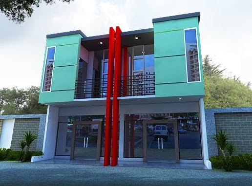 Desain Renovasi Bangun Rumah Ruko 2 1/2 lantai konsep Minimalis - JASA