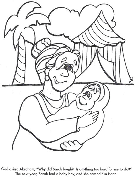 abraham and baby isaac coloring pages - photo #6