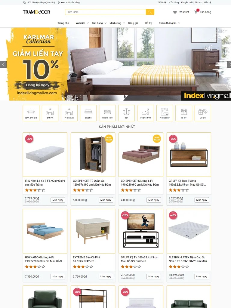 Template blogspot bán hàng nội thất đẹp chuẩn seo