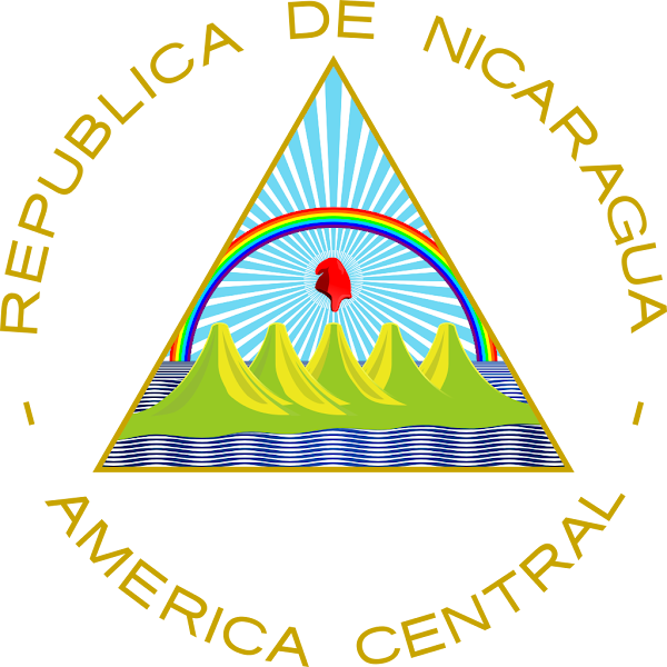 Logo Gambar Lambang Simbol Negara Nikaragua PNG JPG ukuran 600 px