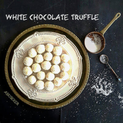  Beyaz Çikolatalı Truff tarifi nasıl yapılır kolay nefis tatlı yemek tarifleri  white choclate trufle dessert recipe delicious yummy taste tasty