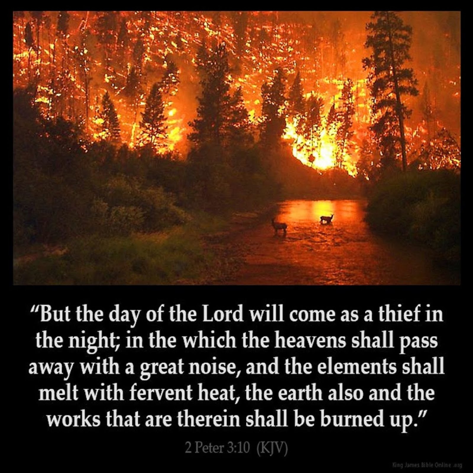 DAY OF THE LORD  - GOD DESTROYS THE EARTH BY FIRE