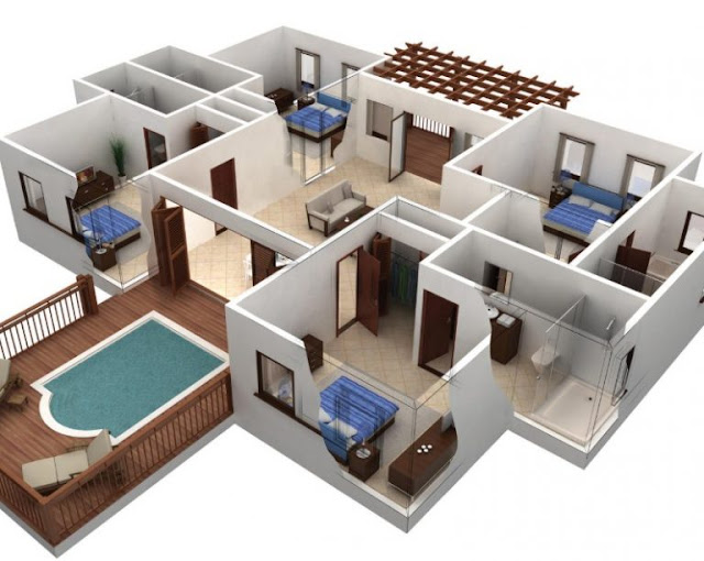 Gambar Denah Rumah 3D Gambar Denah Rumah 3D