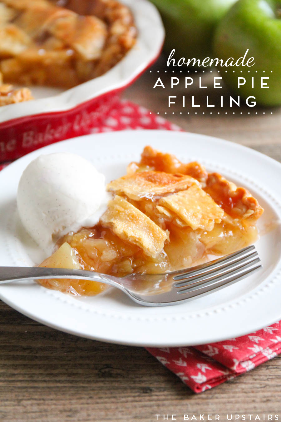 This homemade apple pie filling is so delicious and flavorful, and makes the best apple pie ever!