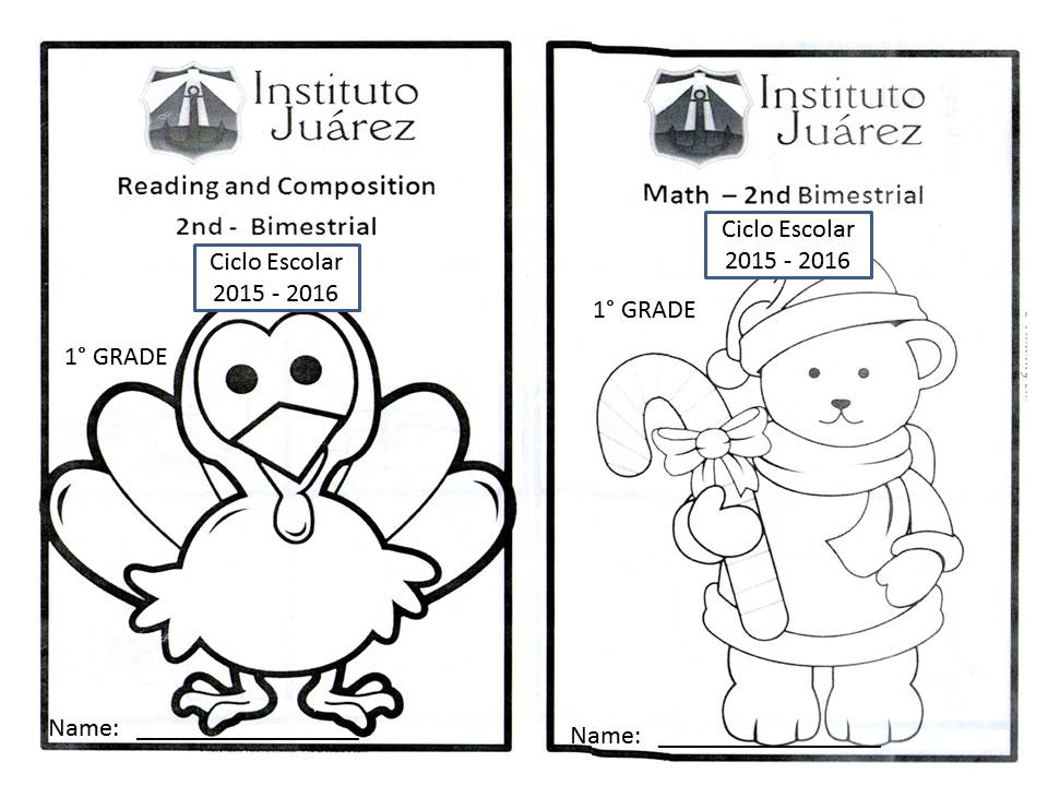 Instituto Juárez 1° Primaria: Portadas de inglés segundo bimestre para  imprimir