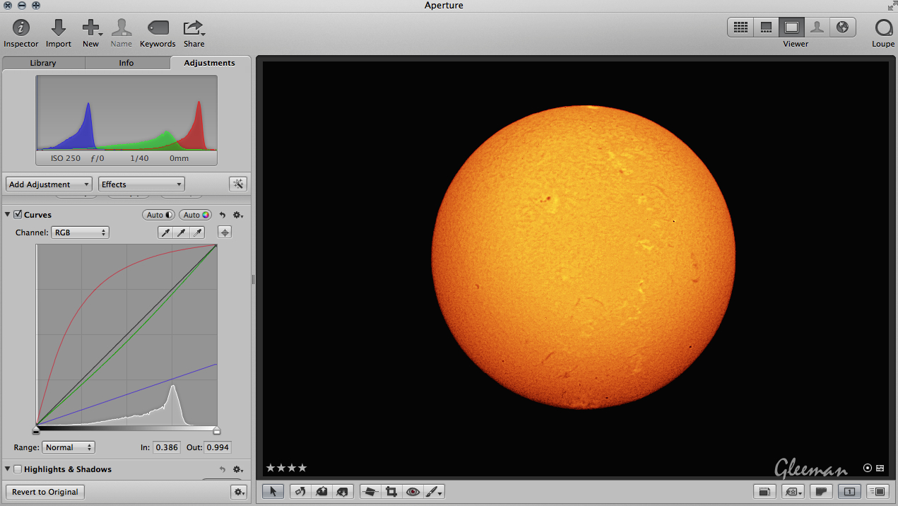 太陽 H-Alpha 擴大攝影, 黑白轉偽色