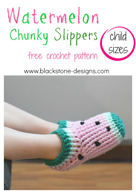 Chunky Slippers made from double crochet post stitches