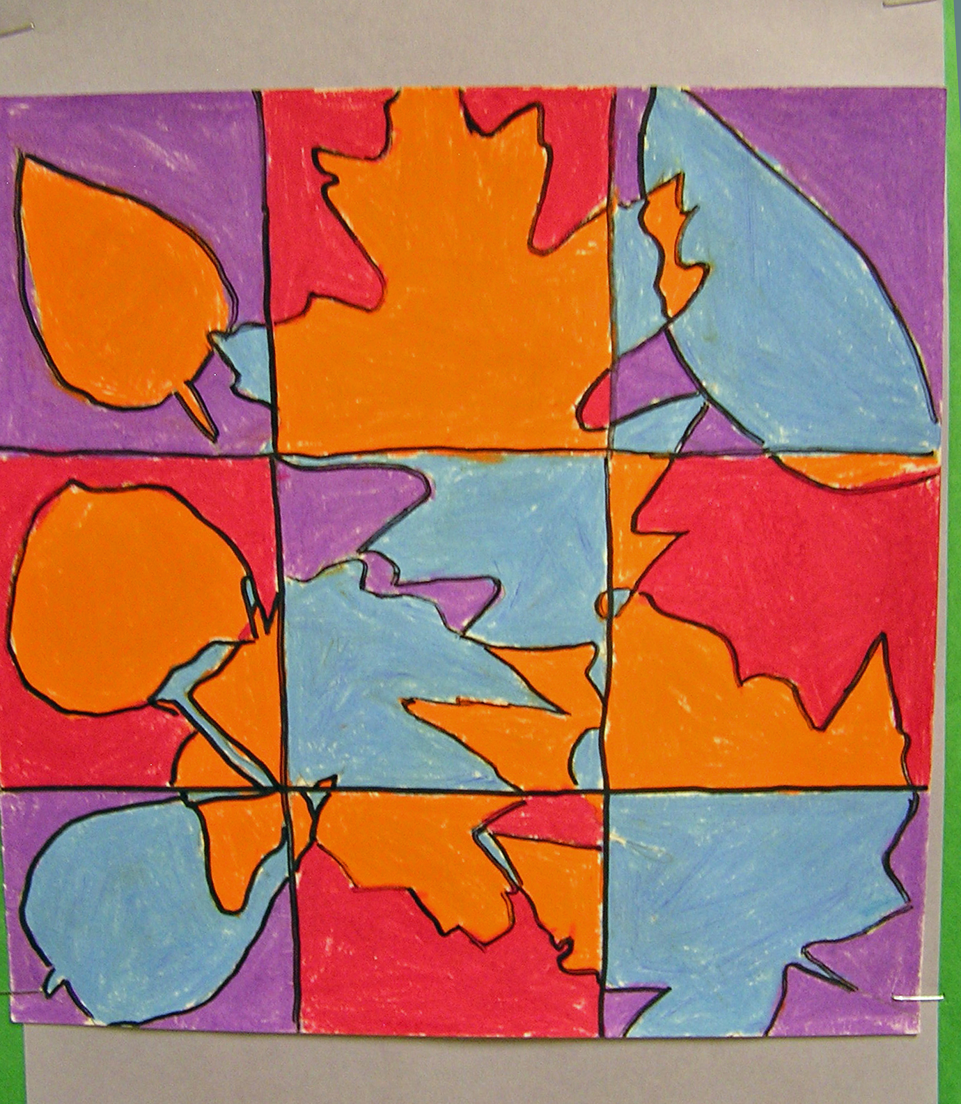 P. C. K. Art Room Abstract Leaves and color theory