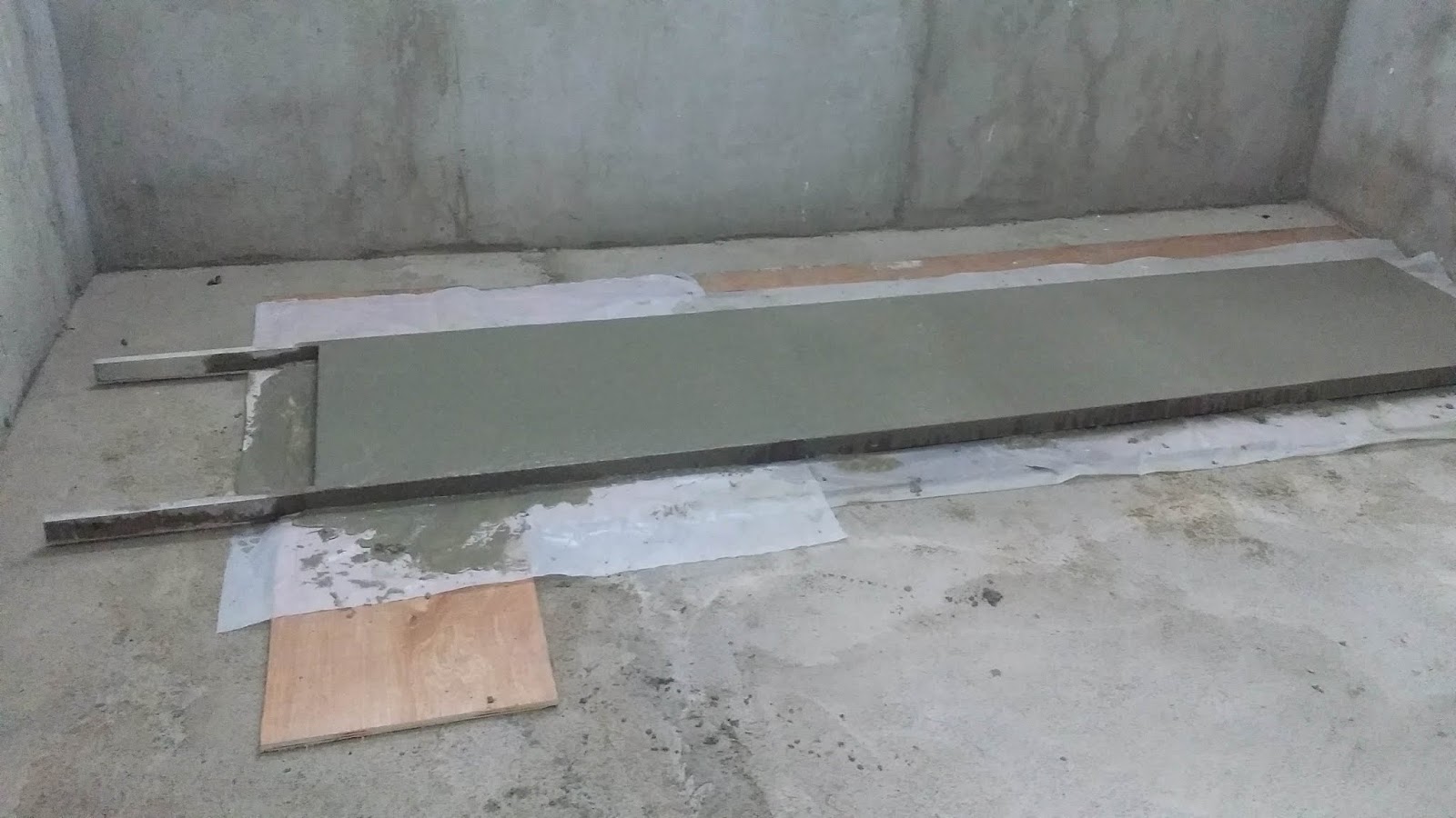 DIY dinding tepi untuk bawah table top DIY Bina Rumah Sendiri