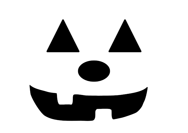 download free halloween scary face pumpkin cutout outline design